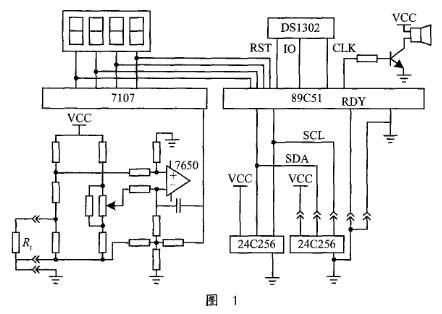 基于7107半双积分式模数转换和单片机实现记录式温度表设计,基于7107半双积分式模/数转换和单片机实现记录式温度表设计,第2张