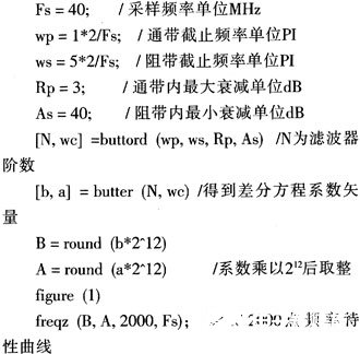 基于FPGA和MATLAB实现IIR数字滤波器的设计和仿真验证分析,第7张