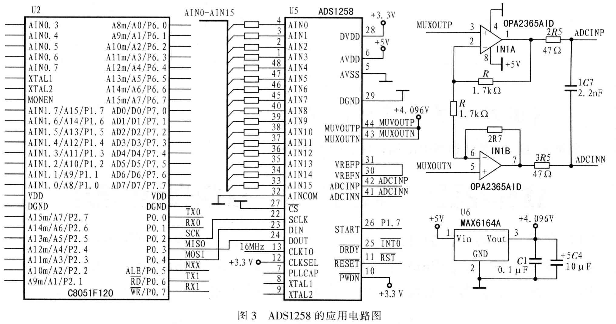 24位△一∑型模数转换器ADSl258的功能特点和应用电路设计,24位高精度模数转换器ADSl258的原理及应用,第5张