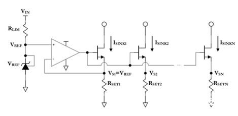 如何使用单个反馈源实现任意数量的电流沉源设计,第2张