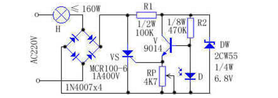可控硅控制电路图解,12v单向可控硅触发电路图（可控硅控制电路的制作13例）,第7张