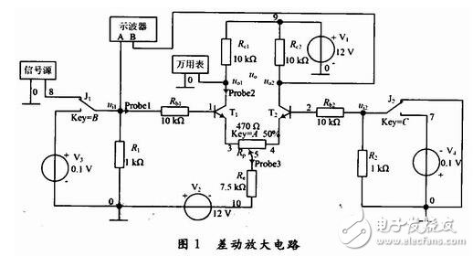 在Multisim 10中建立的差动放大电路应用解析,在Multisim 10中建立的差动放大电路应用解析,第2张