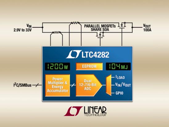 凌力尔特公司推出具能量监视功能的热插拔控制器，可用来实现100A及较大电流的电路板设计,凌力尔特公司推出具能量监视功能的热插拔控制器，可用来实现100A及较大电流的电路板设计,第2张