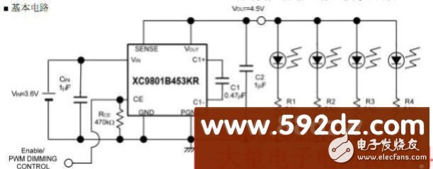 基于使用XC980102系列芯片实现驱动多个白光LED,基于使用XC9801/02系列芯片实现驱动多个白光LED ,第3张