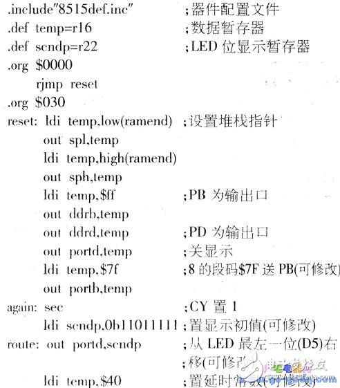 AT90S8515单片机对LED数码显示管的控制设计,AT90S8515单片机对LED数码显示管的控制设计,第3张