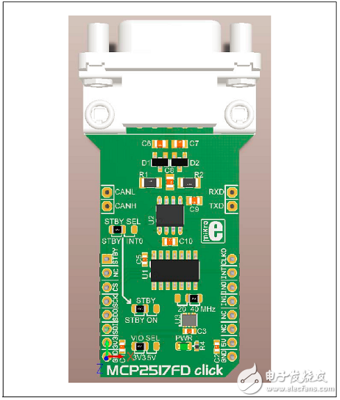 CAN FD控制器MCP2517FD的主要特性 PCB正面布局,CAN FD控制器MCP2517FD的主要特性 PCB正面布局,第18张