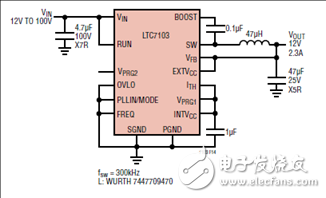 Linear 105V 2.3A低EMI降压稳压器解决方案--LTC7103介绍,[原创] Linear LTC7103 105V 2.3A低EMI降压稳压器解决方案,第4张