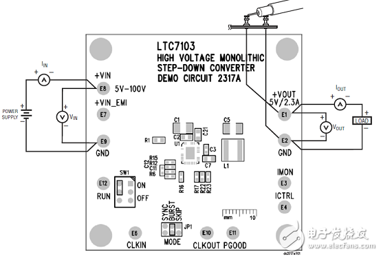 Linear 105V 2.3A低EMI降压稳压器解决方案--LTC7103介绍,[原创] Linear LTC7103 105V 2.3A低EMI降压稳压器解决方案,第10张