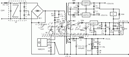 TOPSwitch Ⅱ在稳压电源中的应用,第4张