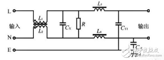 电磁干扰滤波器的设计和选用分析（为你解答电路的滤波器器件!）,图2电源滤波器的基本电路图,第3张