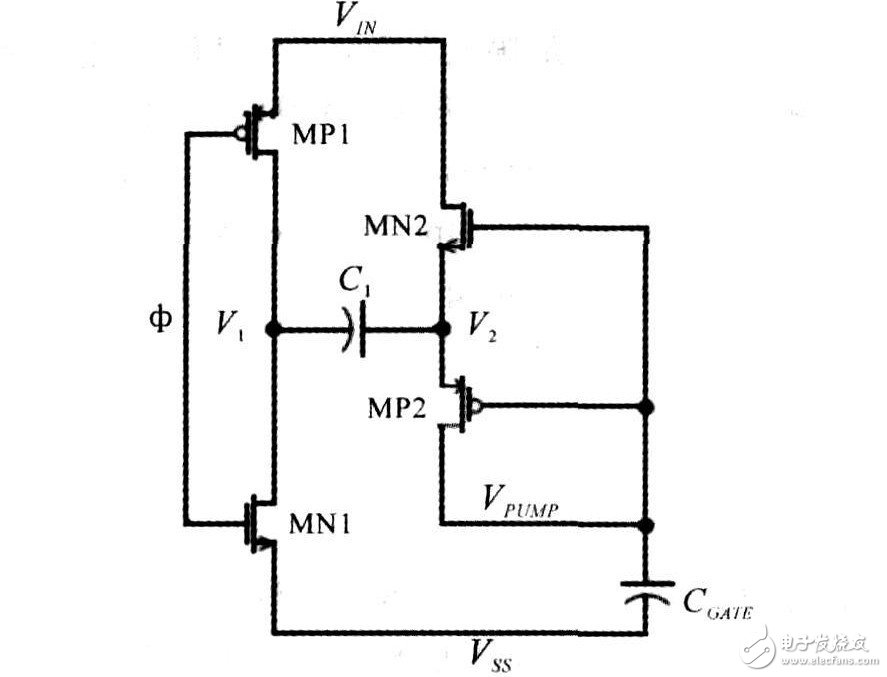 自举电荷泵式USB电源开关设计,图2 自举电荷泵原理图,第3张