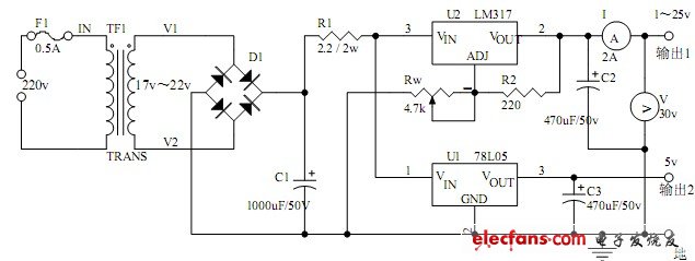 稳压电源硬件电路图,第2张
