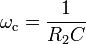 RC 电路实现的一个低通电子滤波器设计及实例分析,omega_mathrm{c} = frac{1}{R_2 C},第8张