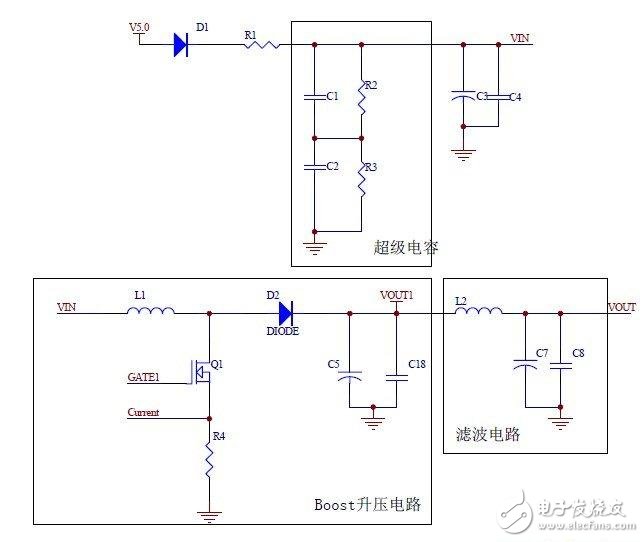 一种掉电后备电源的设计方案,主功率电路原理图,第2张