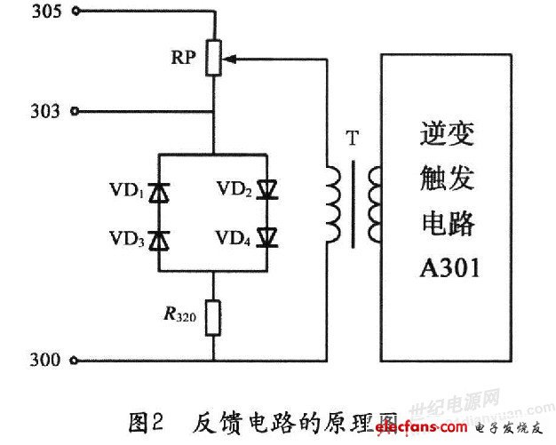 中频电源的零压启动装置结构及工作原理,反馈电路的原理图,第3张