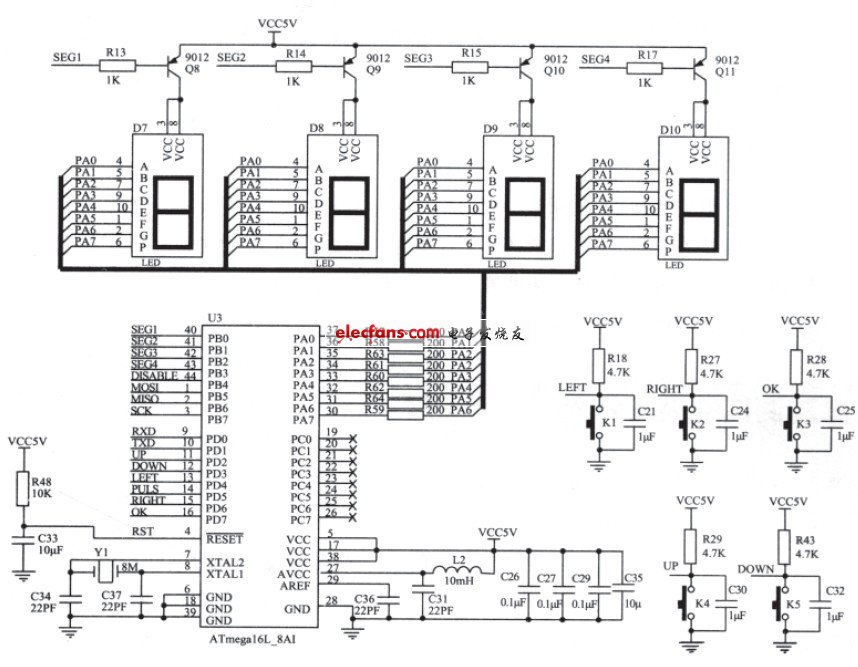 一种数控低压大电流脉冲电源设计方案,单片机及人机接口电路,第6张