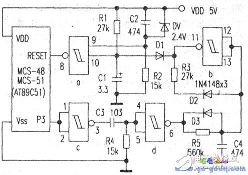 廉价“看门狗”设计(施密特触发器),廉价“看门狗”设计(施密特触发器),第2张