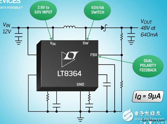 ADI 推出 Power by Linear 的 LT8364 该器件是一款电流模式、2MHz 升压型 DCDC 转换器,ADI 推出 Power by Linear 的 LT8364 该器件是一款电流模式、2MHz 升压型 DC/DC 转换器,第2张