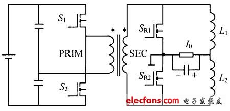 倍流整流的低压大电流DC-DC变换器,倍流整流的低压大电流DC-DC变换器的电路原理图,第2张