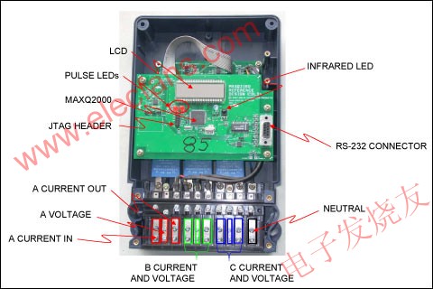 基于MAXQ3180MAXQ3183的电能表参考设计,显示仪表的通讯和显示元素 www.elecfans.com,第3张