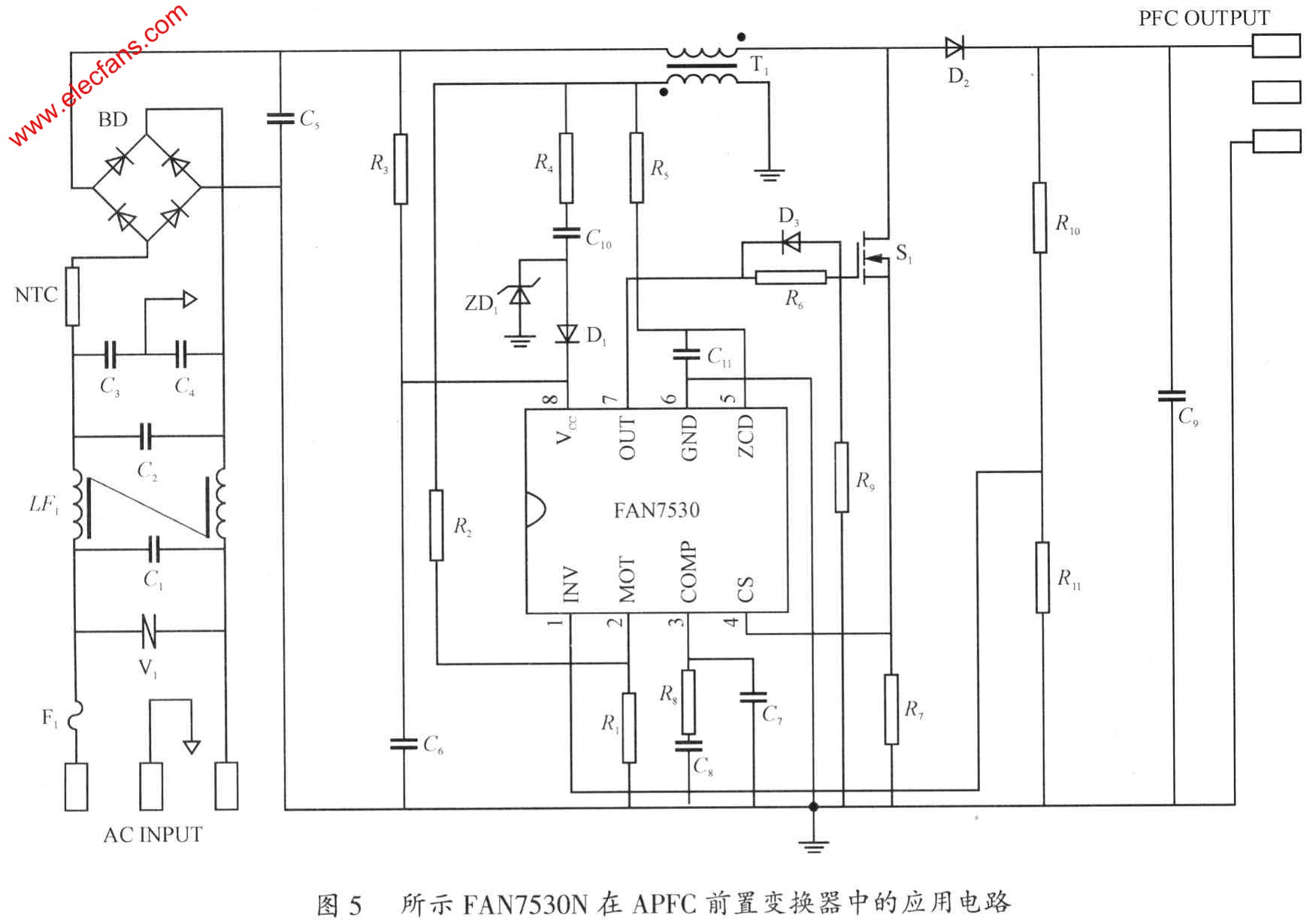 电压型临界工作模式APFC控制芯片FAN7530,第9张