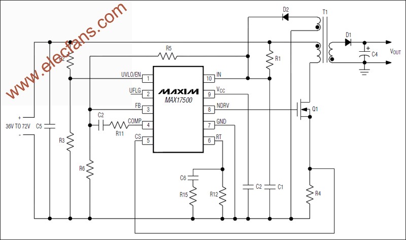 MAX17499MAX17500电流模式PWM控制器,MAX17499/MAX17500电流模式PWM控制器 www.elecfans.com,第2张