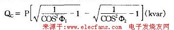 无功就地补偿量的计算公式,无功就地补偿量的计算 www.elecfans.com,第2张