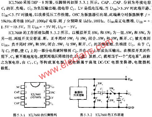 ICL7660型极性反转式DCDC电源变换器,ICL7660的引脚排列  www.elecfans.com,第3张