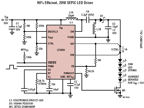 基于LT3956设计的80V恒流恒压HBLED驱动技术,第6张