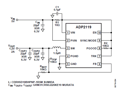 基于ADP2119设计的2A降压DC-DC电源转换技术,第4张