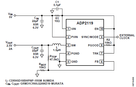 基于ADP2119设计的2A降压DC-DC电源转换技术,第6张