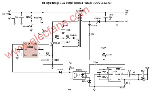 基于LTC3803-5设计的高温150度C反激电源控制技术,第5张