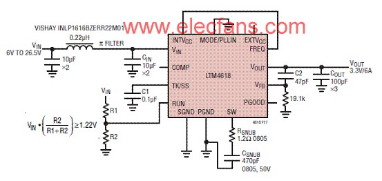 基于LTM4618设计的带跟踪的6A DC电源稳压技术,第3张