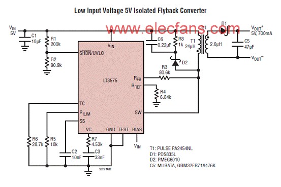 基于LT3575设计的隔离反激型电源转换技术,第3张