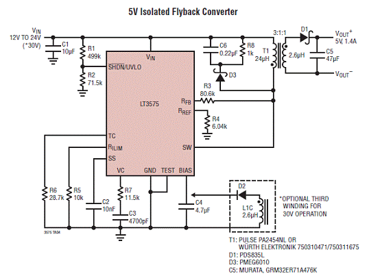 基于LT3575设计的隔离反激型电源转换技术,第5张