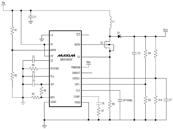 基于MAX16834设计的112W升压LED驱动器技术,第7张