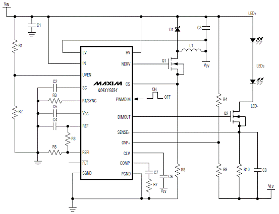 基于MAX16834设计的112W升压LED驱动器技术,第6张