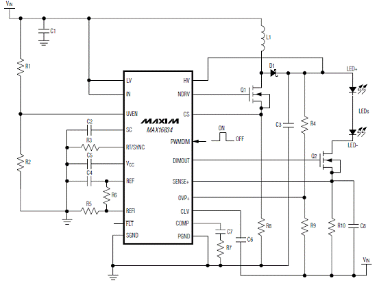 基于MAX16834设计的112W升压LED驱动器技术,第4张