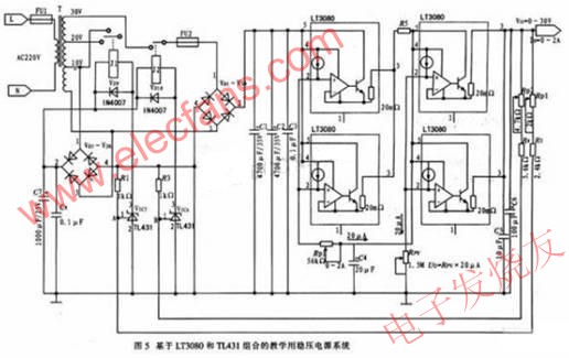 基于LT3080和TL431组合的教学用稳压电源系统, 基于LT3080和TL431组合的教学用稳压电源系统 www.elecfans.com,第5张