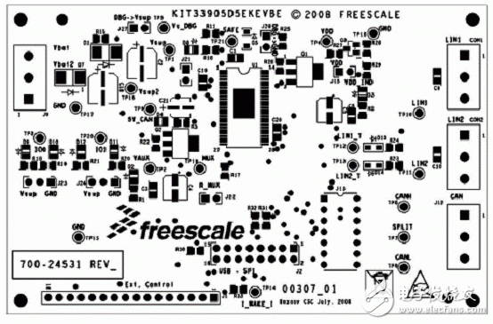 KIT33905D5EKEVBE主要特性,建立框图,电路图,和PCB元件,第13张