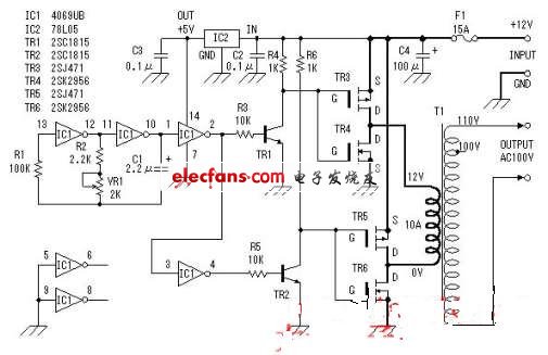 直流12V转交流100V电路图,第2张