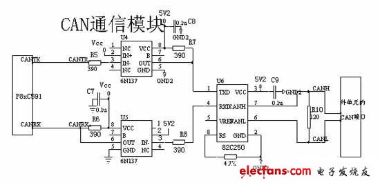 CAN总线镍氢电池管理解决方案,CAN通信模块硬件设计电路图,第5张