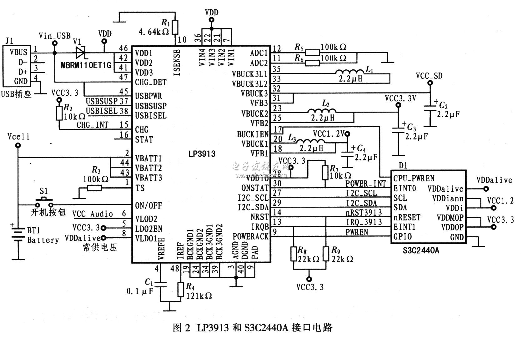 基于LP3913的便携设备电源管理系统,第3张