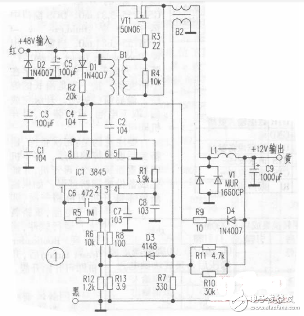 12v升压48v电路图大全（五款模拟电路设计原理图详解）,12v升压48v电路图大全（五款模拟电路设计原理图详解）,第4张