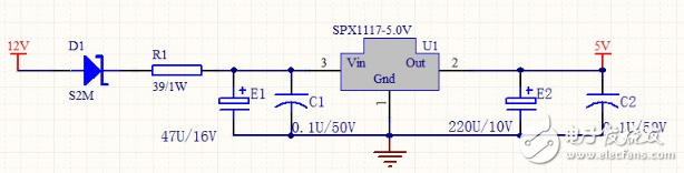 AMS1117稳压电路图（1.2v、1.8v、3.3v、5v）,AMS1117稳压电路图（1.2v、1.8v、3.3v、5v）,第3张