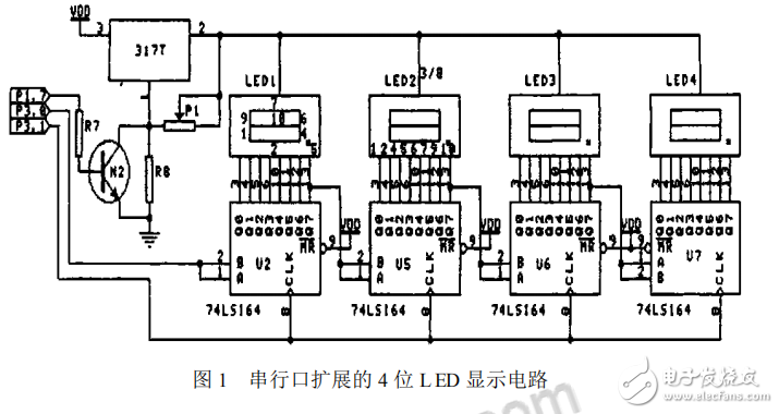 74LS164在2051单片机LED显示电路中的应用,74LS164在2051单片机LED显示电路中的应用,第3张