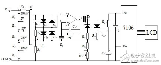 数字万用表电路图大全（模数转换电路显示驱动电路）,数字万用表电路图大全（模数转换电路/显示驱动电路）,第8张