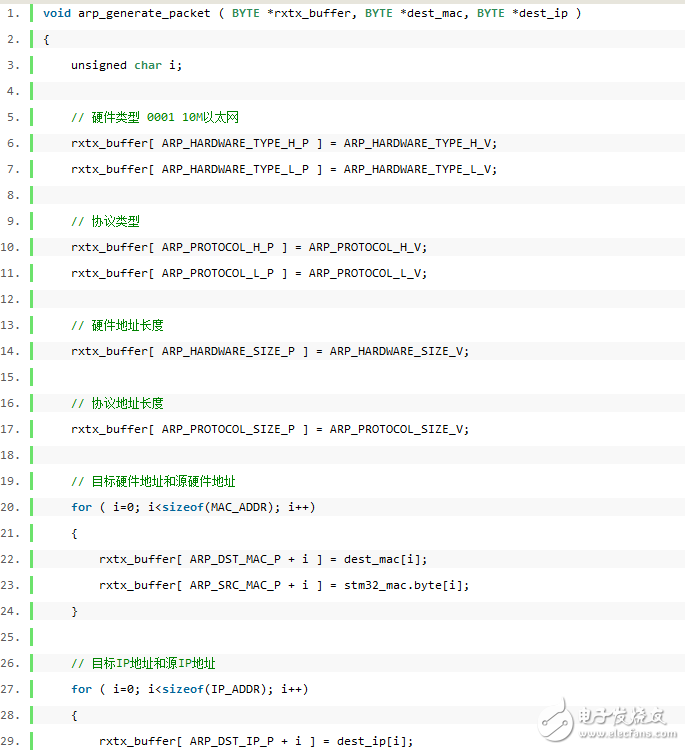 AVRNET源码并移植STM32 ARP和Ethernet的实现过程,AVRNET源码并移植STM32 ARP和Ethernet的实现过程,第10张