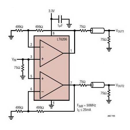 3.3V 基带视频分离器电缆驱动器 (DC 耦合),第2张