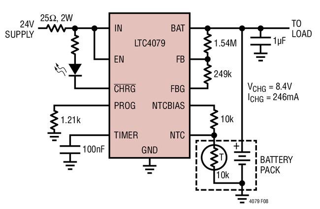 LTC4079 24Vin 至两节锂离子电池充电器具定时器终止,第2张